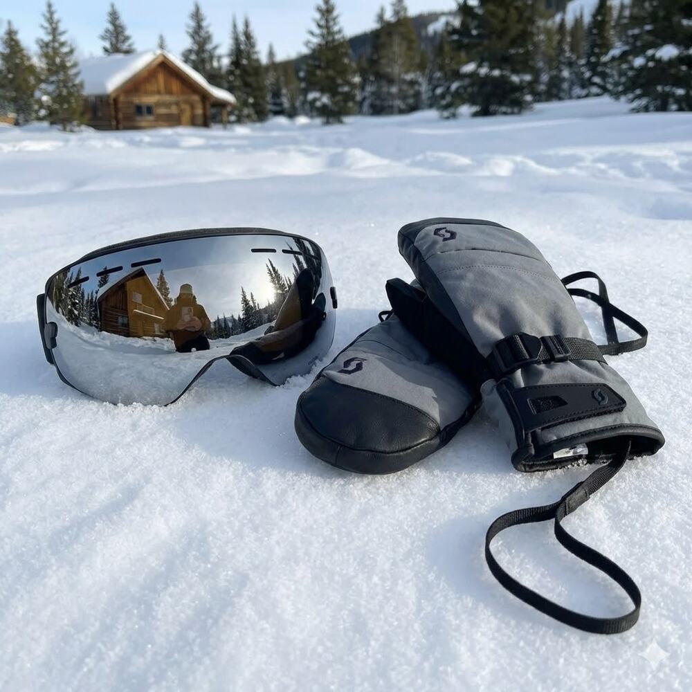 Brand New Ski / Snowboard Bundle: Goggles + SCOTT Mittens + FREE Gaiter!